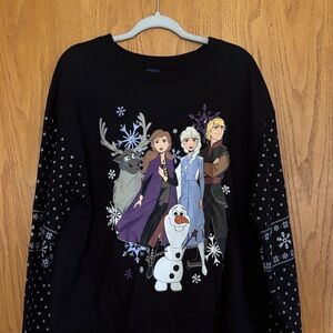 Disney Frozen Black light up Sweatshirt with Characters